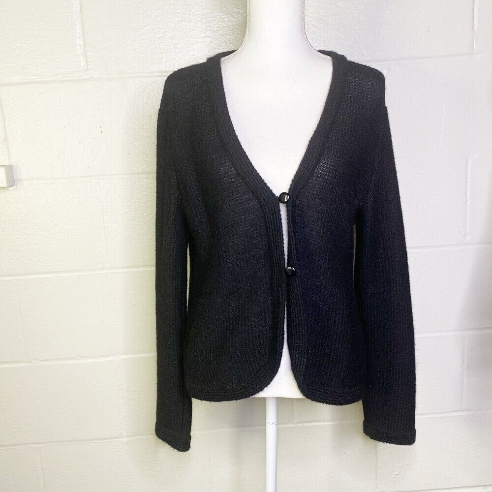 Peruvian Alpaca Knit Cardigan Sweater Womens Size Large Delicate